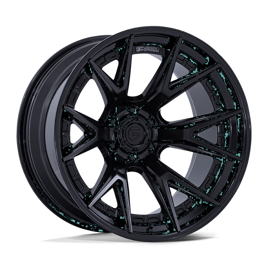 Fuel FC402 CATALYST 24x12 ET-44 8x180 124.20mm MATTE BLACK W/ GLOSS BLACK LIP (Load Rated 1678kg)