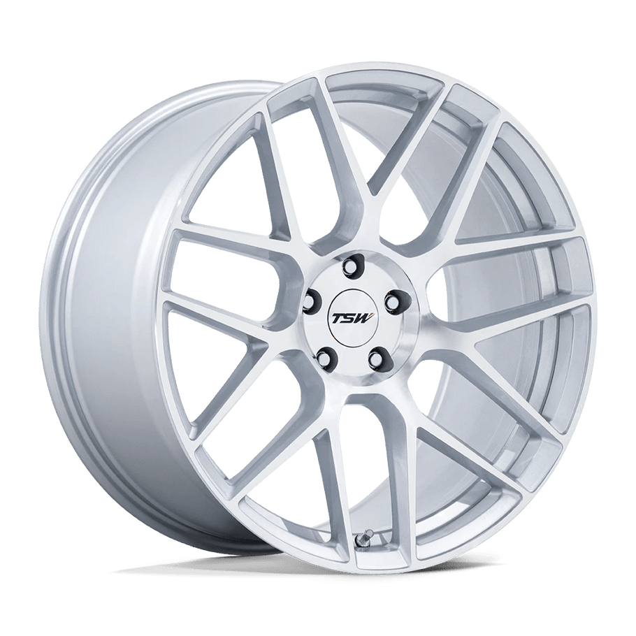 TSW TW002 LASARTHE 17x8 ET35 5x100 72.56mm GLOSS SILVER MACHINED (Load Rated 624kg)