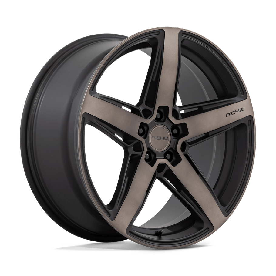 Niche M271 TERAMO 20x9 ET42 5x112 66.56mm MATTE BLACK W/ DOUBLE DARK TINT FACE (Load Rated 816kg)