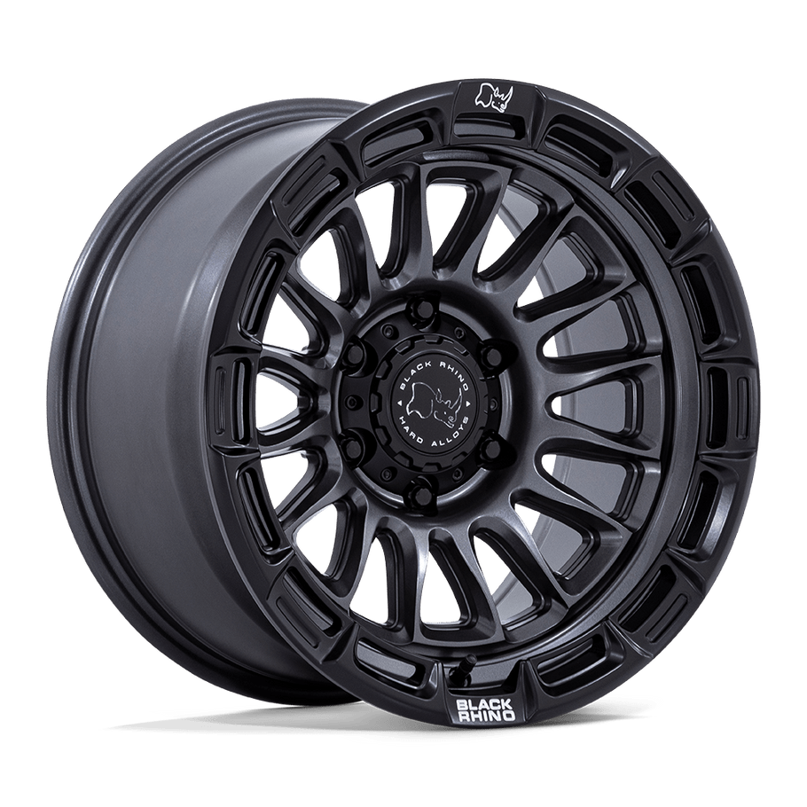 Black Rhino BR025 RIVAL 17x9 ET-12 5x127 71.50mm MATTE GUNMETAL W/ MATTE BLACK LIP (Load Rated 1202kg)