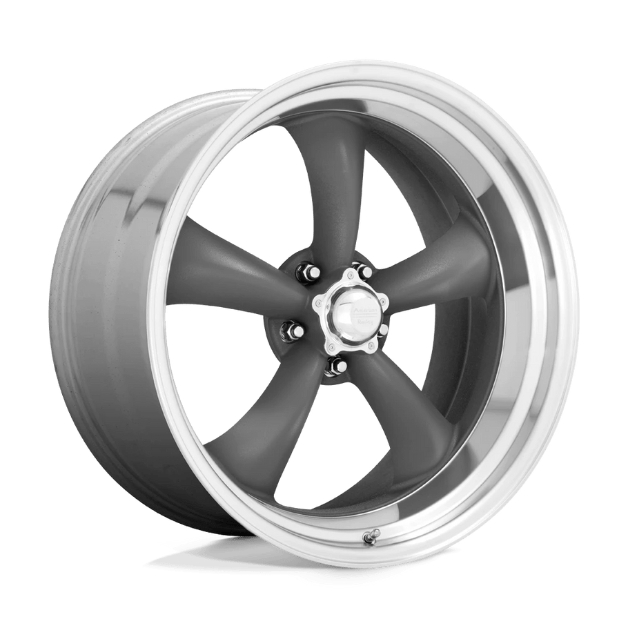 American Racing VN215 CLASSIC TORQ THRUST II 17x8 ET-11 5x114.3 83.06mm MAG GRAY W/ MACHINED LIP (Load Rated 771kg) - VN2157865