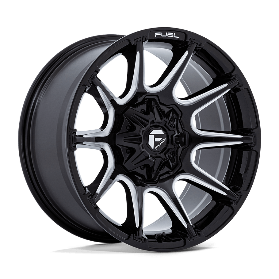 Fuel FC880 SUPER C 22x10 ET-18 8x180 124.20mm GLOSS BLACK MILLED (Load Rated 1678kg)