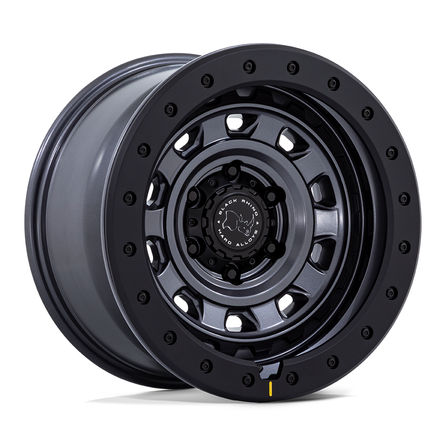 Black Rhino BR023 XPLORER 17x9 ET12 6x139.7 106.10mm MATTE GUNMETAL W/ MATTE BLACK LIP (Load Rated 1202kg)