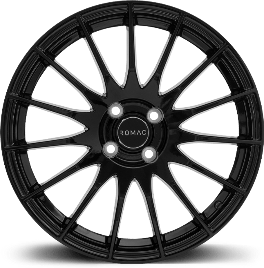 Romac PULSE ET40 16x6.5 4x100 73.1mm GLOSS BLACK (Rated 690kg) RMPUL F6475B www.srbpower.com