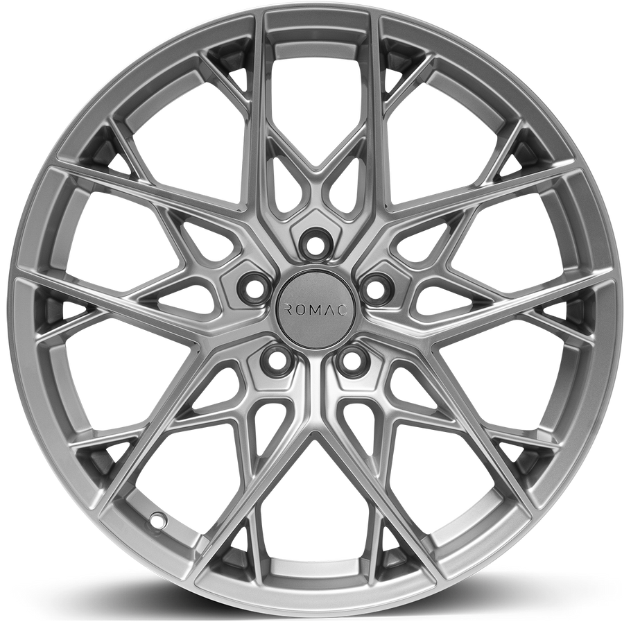Romac VORTEX ET26 20x8.5 5x112 66.6mm SILVER (Rated 1000kg) RMVOR J0250S www.srbpower.com