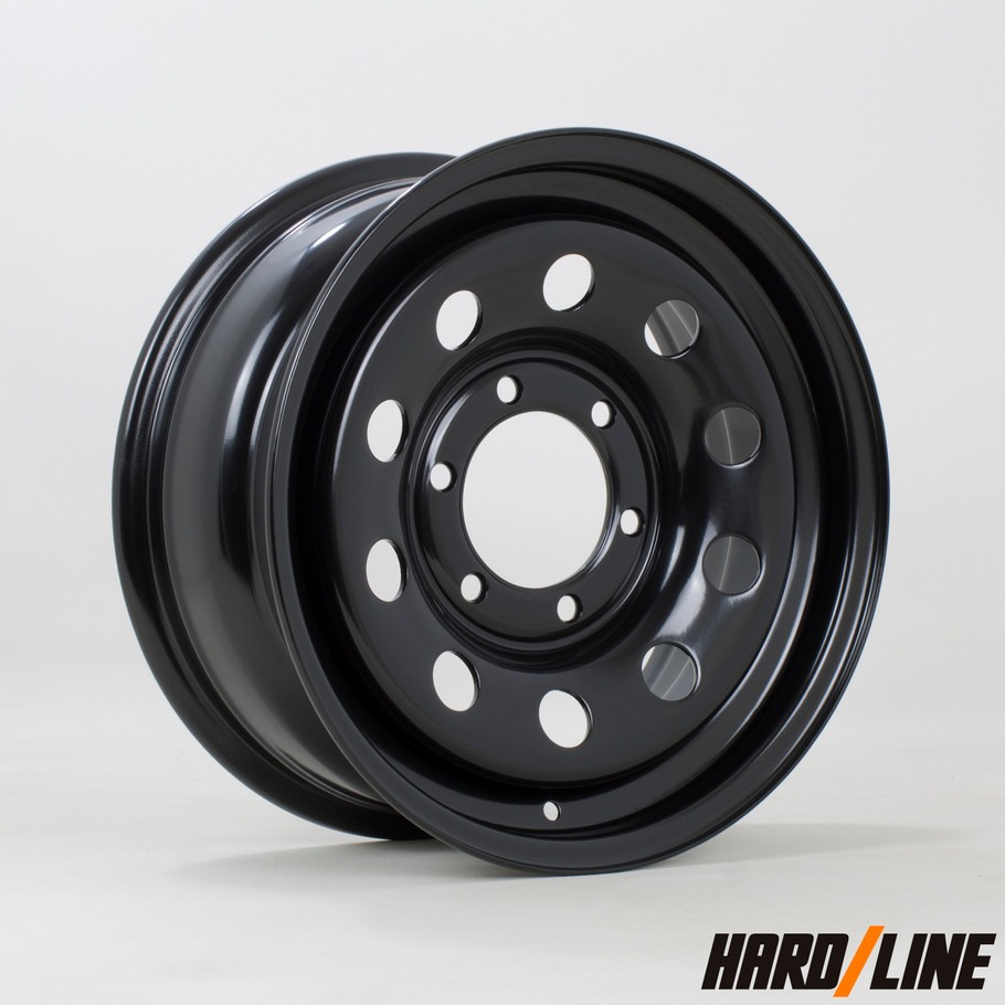 Hardline (Steel Wheel) Modular 16x7 ET30 6x139.7 106.1mm Gloss Black (SW-MODX7016G1P30PCYB106.25) www.srbpower.com