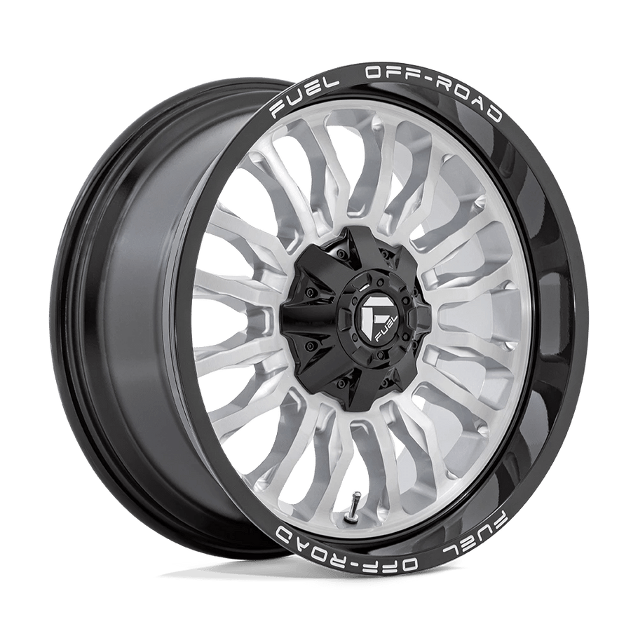 Fuel D798 ARC 20x9 ET01 6x135/139.7 106.10mm SILVER BRUSHED FACE W/ MILLED BLACK LIP (Load Rated 1134kg)