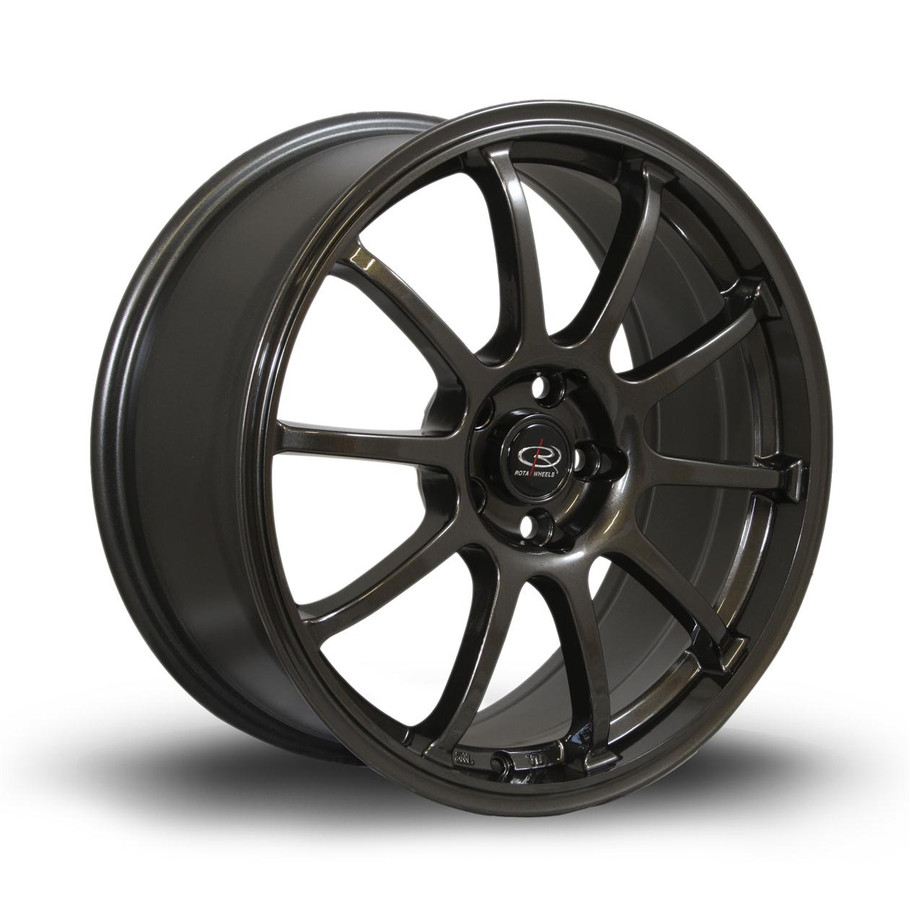 Rota Force 17x8 ET35 5x100 Gunmetal (GFOR8017O1P35PCGM0730) www.srbpower.com
