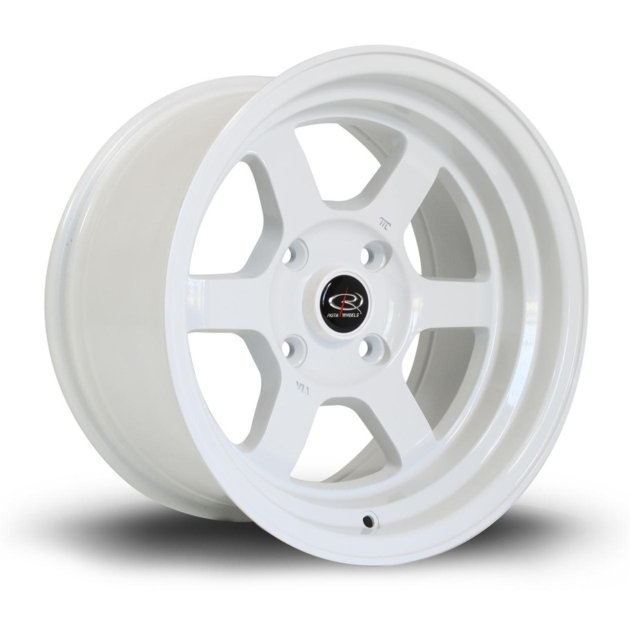 Rota Grid-V 15x8 ET0 4x114 White (GRIV8015A1P00PCWH0730) www.srbpower.com