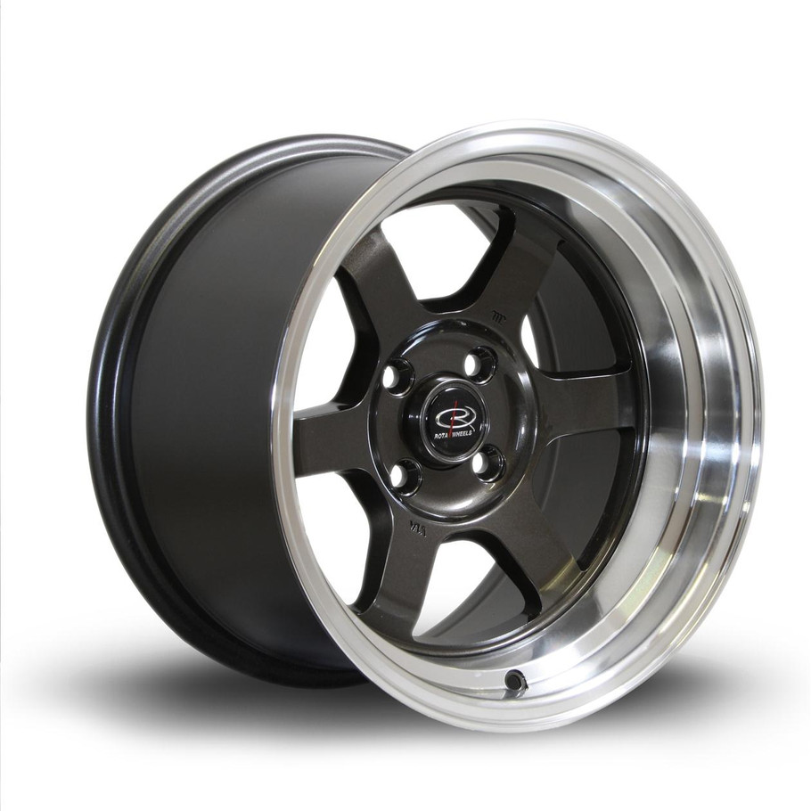 Rota Grid-V 15x9 ET0 4x100 RLGunmetal (GRIV9015C1P00RLGM0671) www.srbpower.com