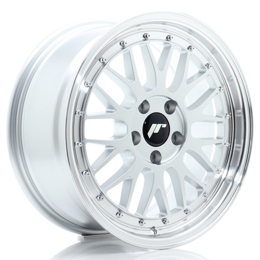 JR Wheels JR23 17x7.5 ET40 5x112 66.6mm Hyper Silver w/ Machined Lip