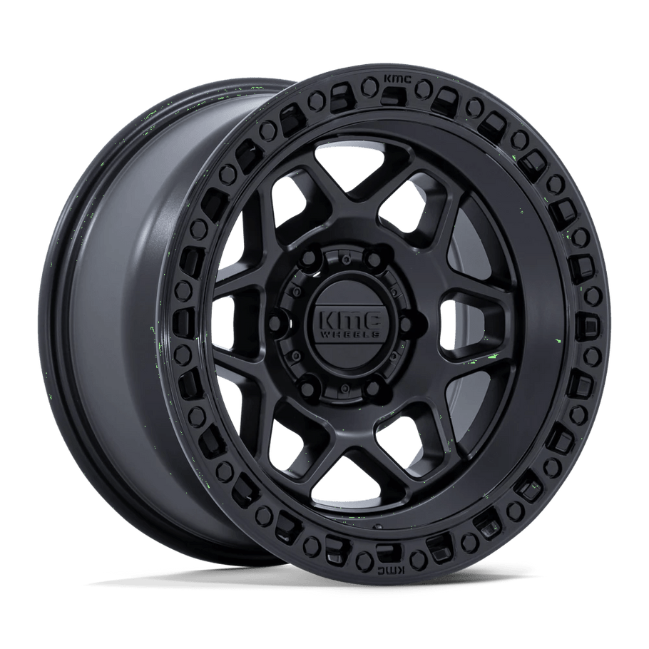 KMC KM553 TORX 17x8.5 ET0 6x135 87.10mm MATTE BLACK W/ GLOSS BLACK LIP (Load Rated 1202kg)