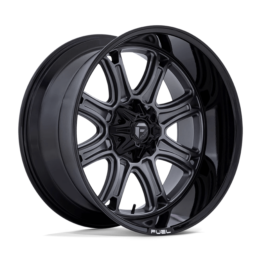 Fuel DARKSTAR 20x10 ET-18 8x170 125.10mm MATTE GUNMETAL W/ BLACK LIP (Load Rated 1678kg)