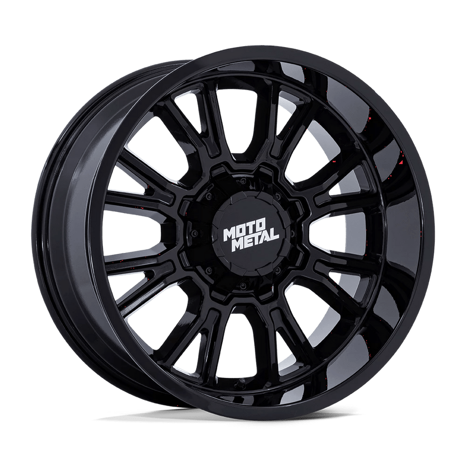 Moto Metal MO810 LEGACY 22x9 ET1 8x170 125.10mm GLOSS BLACK (Load Rated 1678kg)
