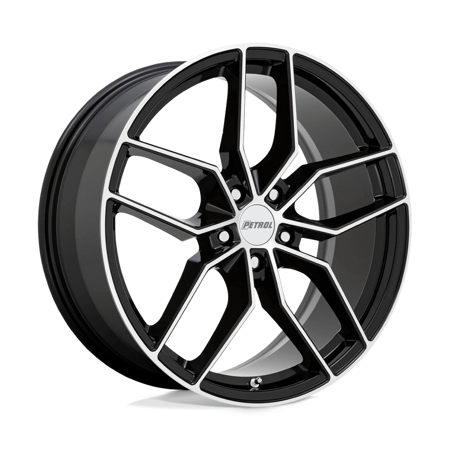 Petrol P5C 20x8.5 ET40 5x115 76.10mm GLOSS BLACK W/ MACHINED FACE (Load Rated 907kg)