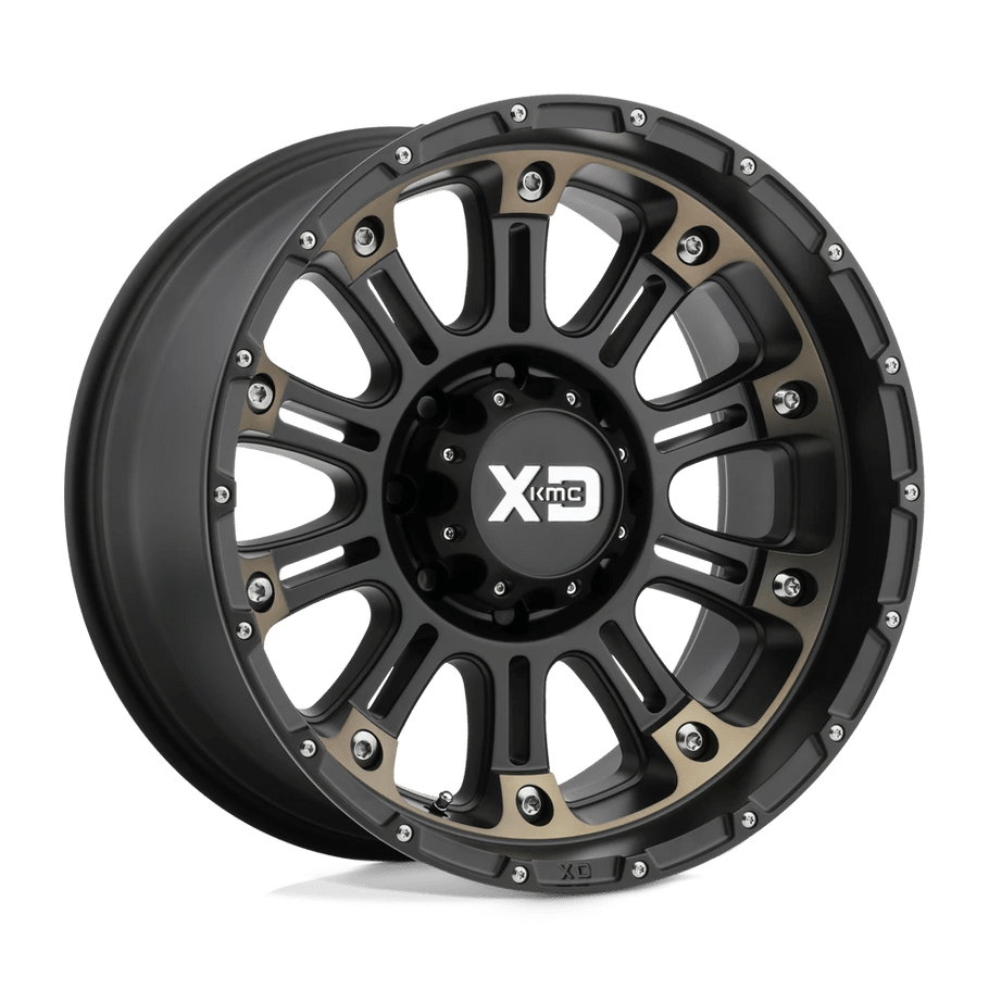 XD XD829 HOSS II 20x10 ET-24 5x127 72.56mm SATIN BLACK MACH W/ DARK TINT (Load Rated 1134kg)