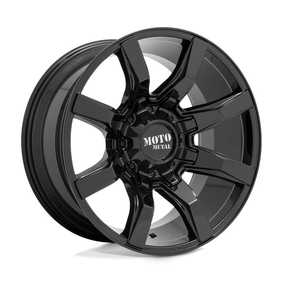 Moto Metal MO804 SPIDER 20x10 ET-18 6x135/139.7 106.10mm GLOSS BLACK (Load Rated 1134kg)
