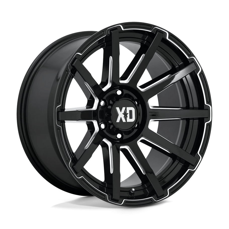 XD XD847 OUTBREAK 20x9 ET18 5x127 71.50mm GLOSS BLACK MILLED (Load Rated 1134kg)