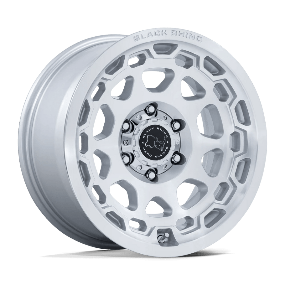 Black Rhino BR026 CONGO 17x8.5 ET25 5x130 71.60mm GLOSS SILVER W/ MACHINED FACE (Load Rated 1678kg)