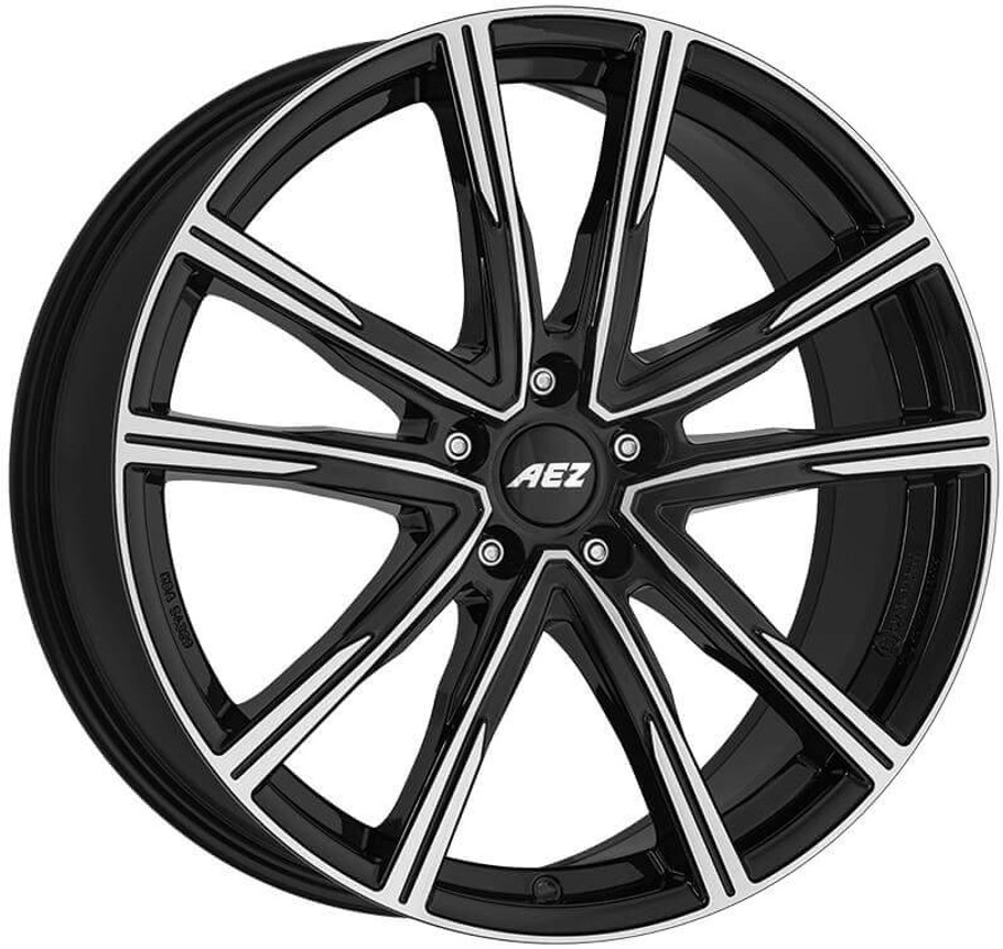 AEZ Montreal dark 19x7.5 ET49.5 5x114.3 Black / Polished (Load Rated 750kg) (AMO9J0BP495E)