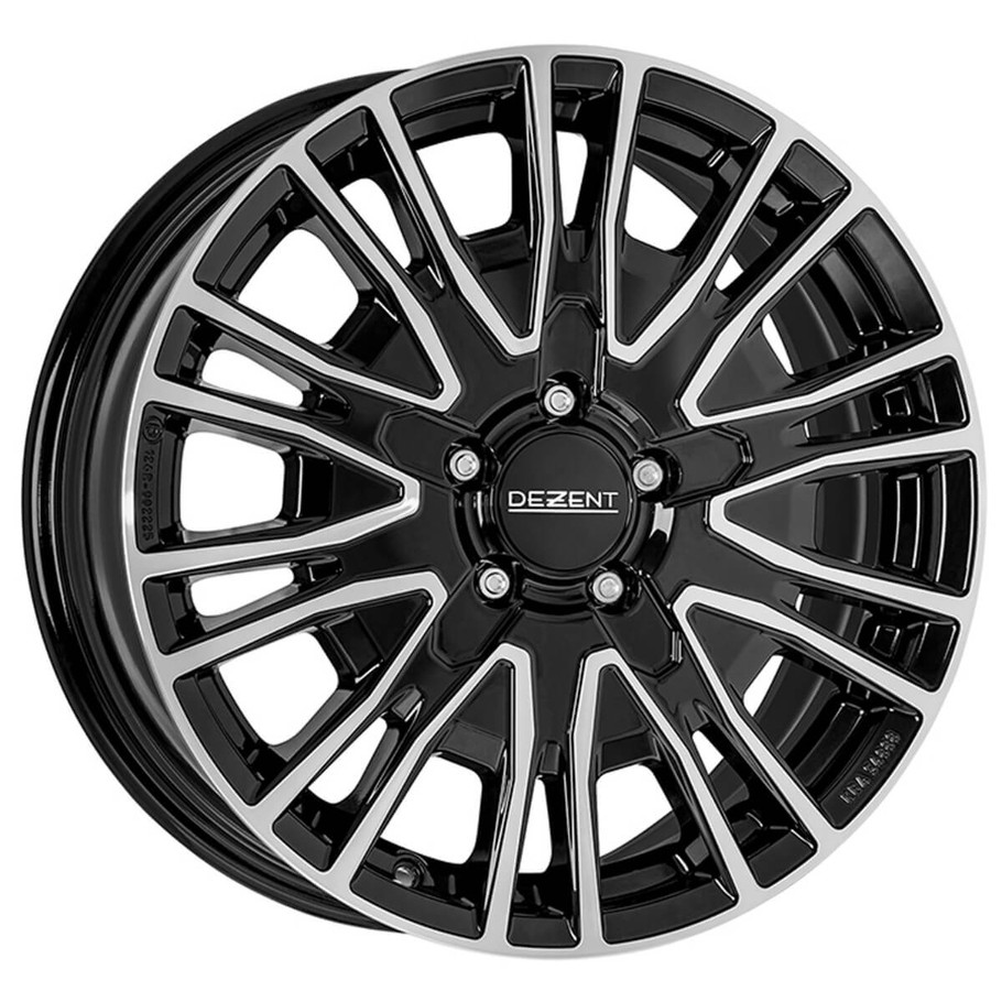 Dezent KE dark 16x6.5 ET65 5x118 Black / Polished (Load Rated 1200kg) (TKEZQBP65)