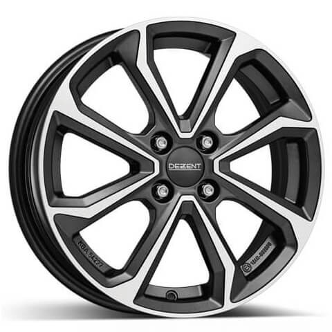 Dezent KT dark 16x6 ET50 4x100 Gunmetal / Polished (Load Rated 475kg) (TKTO2FP50E)