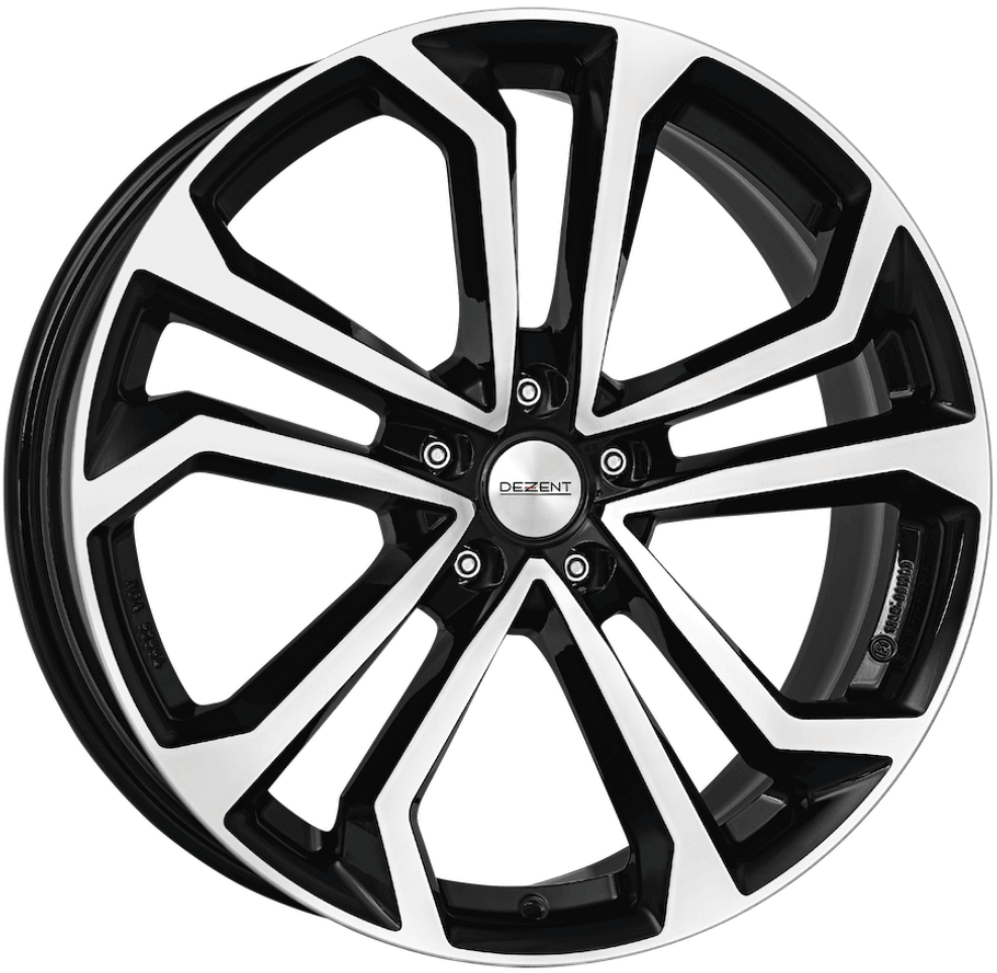 Dezent TA Dark 16x6.5 ET45 5x114.3 Black / Polished (Load Rated 720kg) (TTAZ0BP45TE)