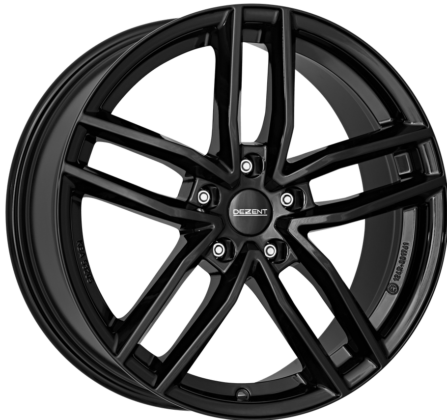 Dezent TR black 17x7 ET48 5x114.3 Black (Load Rated 730kg) (TTRY0BA48)