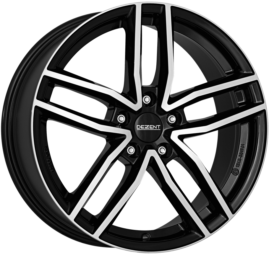 Dezent TR dark 17x7 ET35 5x100 Black / Polished (Load Rated 730kg) (TTRY6BP35V)