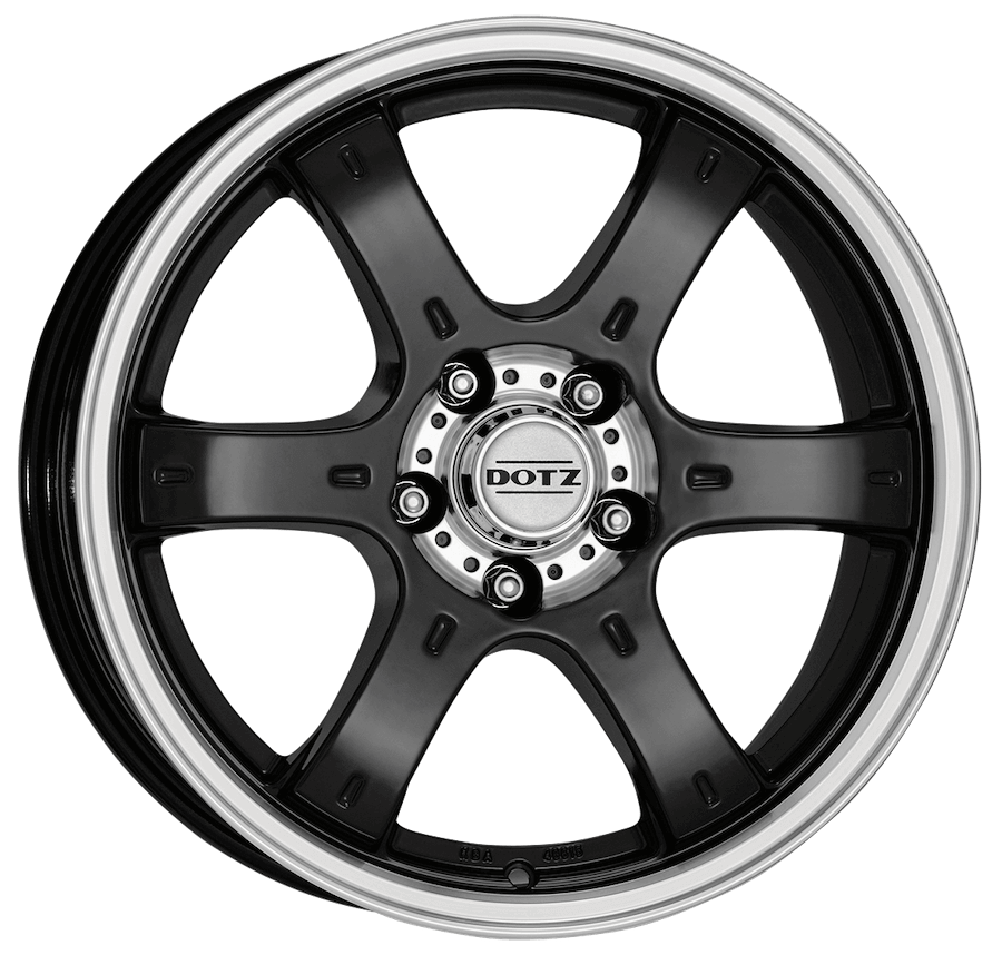 Dotz Crunch 17x8 ET20 5x114.3 Black /polished (Load Rated 930kg) (OCRS0BP20)