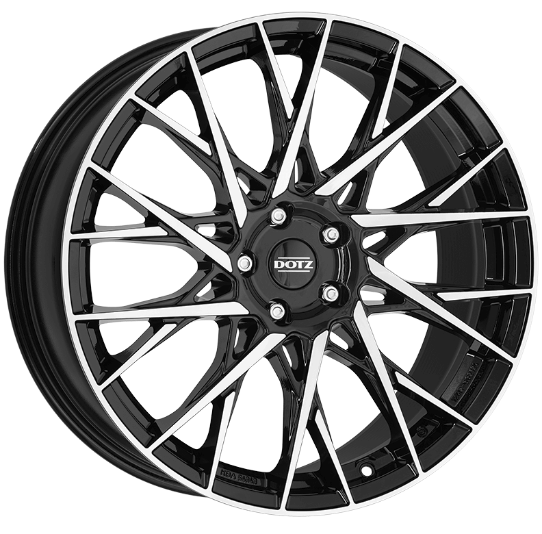Dotz Fuji dark 19x7.5 ET50 5x112 Black / Polished (Load Rated 670kg) (OFU9J8BP50E)