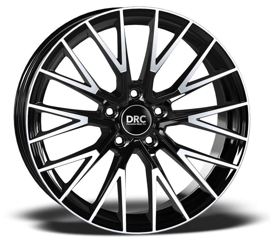 DRC Cyclone 20x8.5 ET30 5x112 Gloss Black / Polished (Load Rated 900kg) (A2855112BP0930)