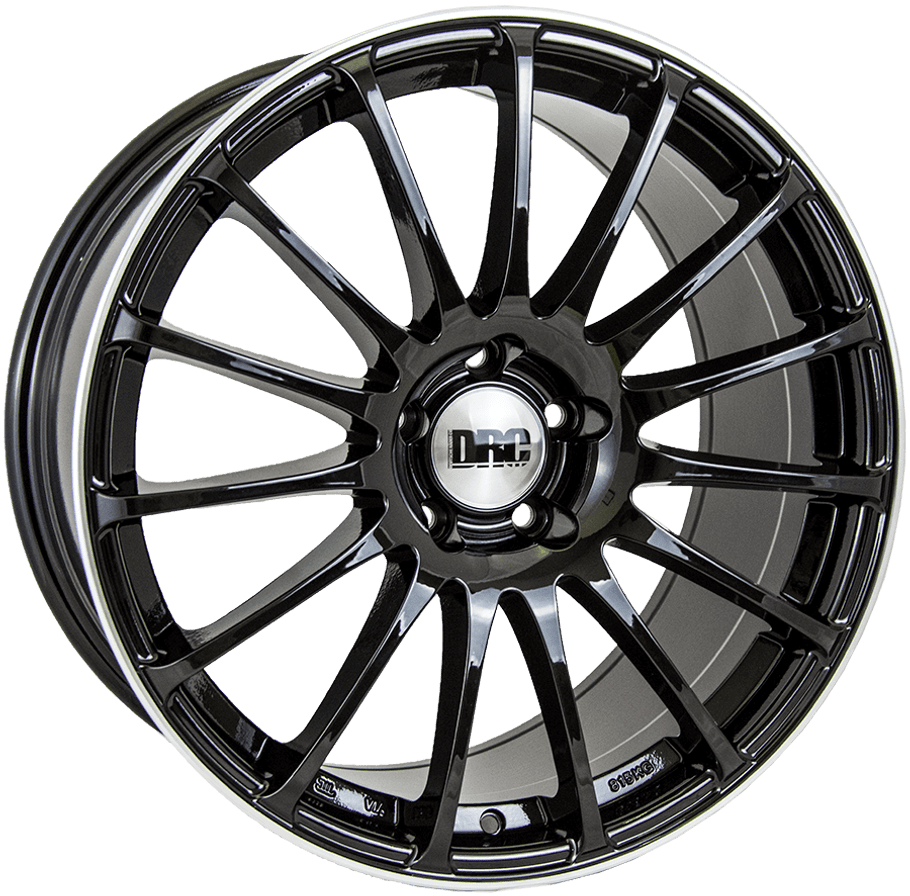 DRC Rapide 19x8.5 ET30 5x112 Gloss Black / Polished Lip (Load Rated 815kg) (L9855112BP9530)