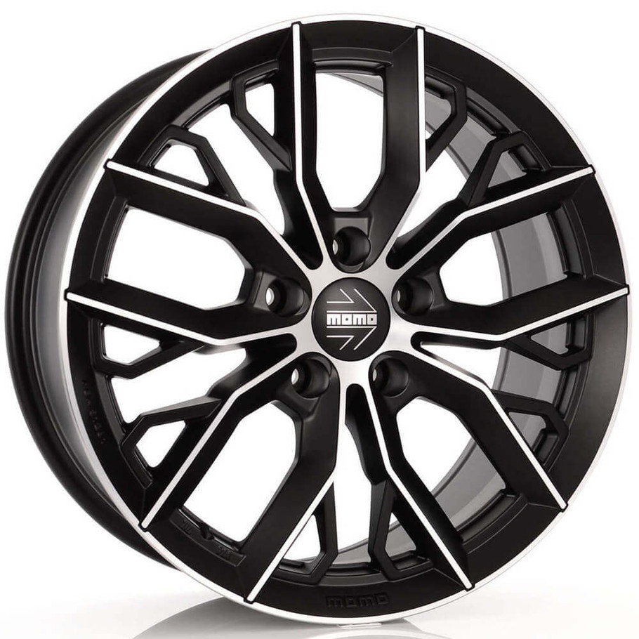 MOMO Massimo 17x7.5 ET42 5x108 Matt Black Polished (Load Rated 715kg) (WMSB75742508)
