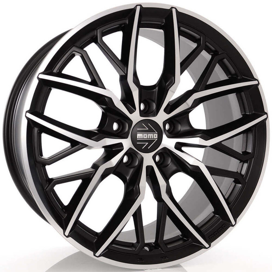 MOMO Spider 19x8.5 ET35 5x112 Matt Black Polished (Load Rated 750kg) (WSPB8593512S)