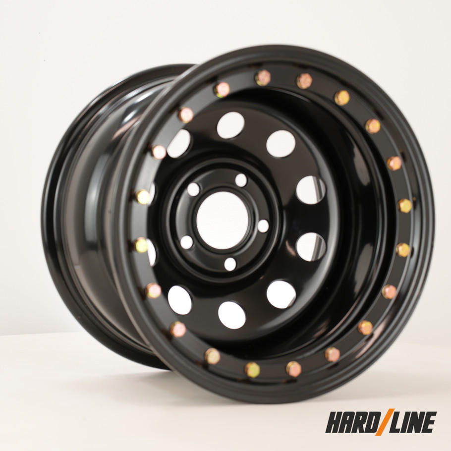 Hardline (Steel Wheels) SW BLOC 15x8 ET-32 5x114.3 71.6mm Gloss Black (Load Rating 1150kg) (SW-MOBE8015D1N32PCYB716)