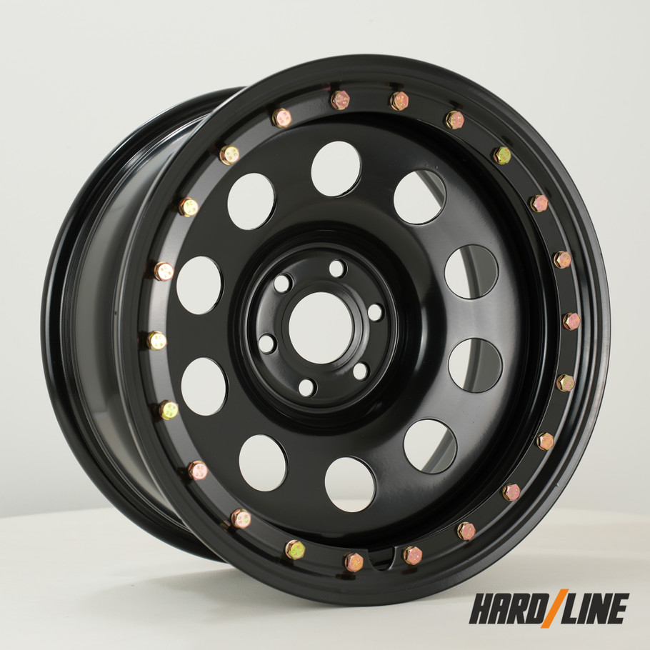 Hardline (Steel Wheels) SW BLOC 17x9 ET0 6x139.7 106.1mm Gloss Black (Load Rating 1200kg) (SW-MOBE9017G1P00PCYB1061)