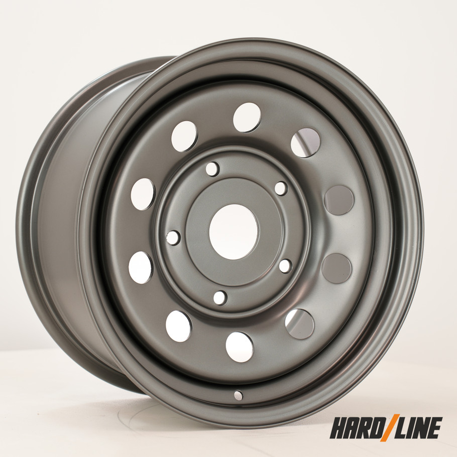Hardline (Steel Wheels) SW Modular 16x8 ET35 5x160 65.1mm Gunmetal T-Custom only. (Load Rating 1200kg) (SW-MODX8016T1P35PCGM0651)
