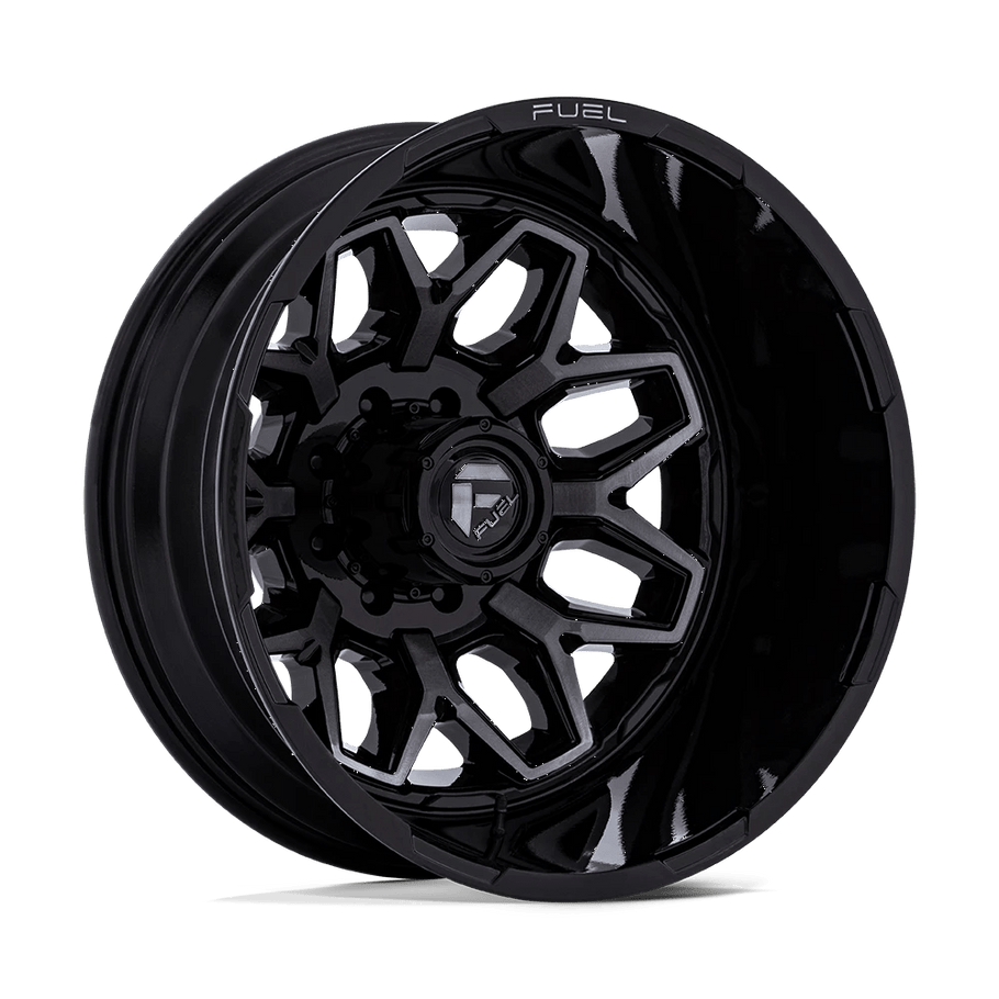 Fuel D875 FLUX DUALLY 20x8.25 ET-201 8x170 125.10mm GLOSS BLACK BRUSH-FC GRAY TINT (Load Rated 1361kg)