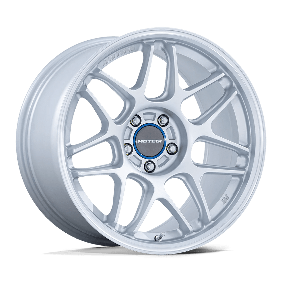 Motegi Racing MR158 TSUBAKI 18x9.5 ET35 5x120 74.10mm HYPER SILVER W/ MACHINED LIP (Load Rated 707kg)