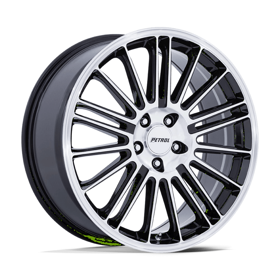Petrol PE001 P1D 17x8 ET35 5x100 72.56mm GLOSS BLACK W/ MACHINED FACE (Load Rated 862kg) Petrol PE001 P1D 17x8 ET35 5x100 72.56mm GLOSS BLACK W/ MACHINED FACE (Load Rated 862kg)