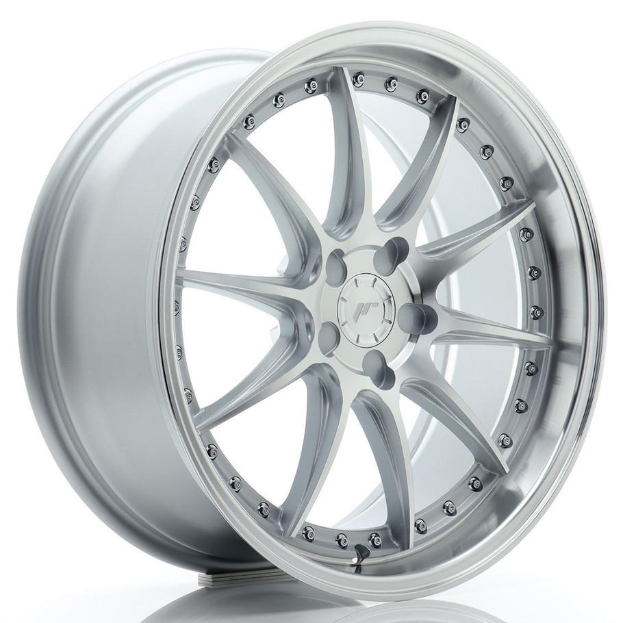 JR Wheels JR41 19x8.5 ET15-35 5H CUSTOM PCD 72.6mm Silver Machined Face