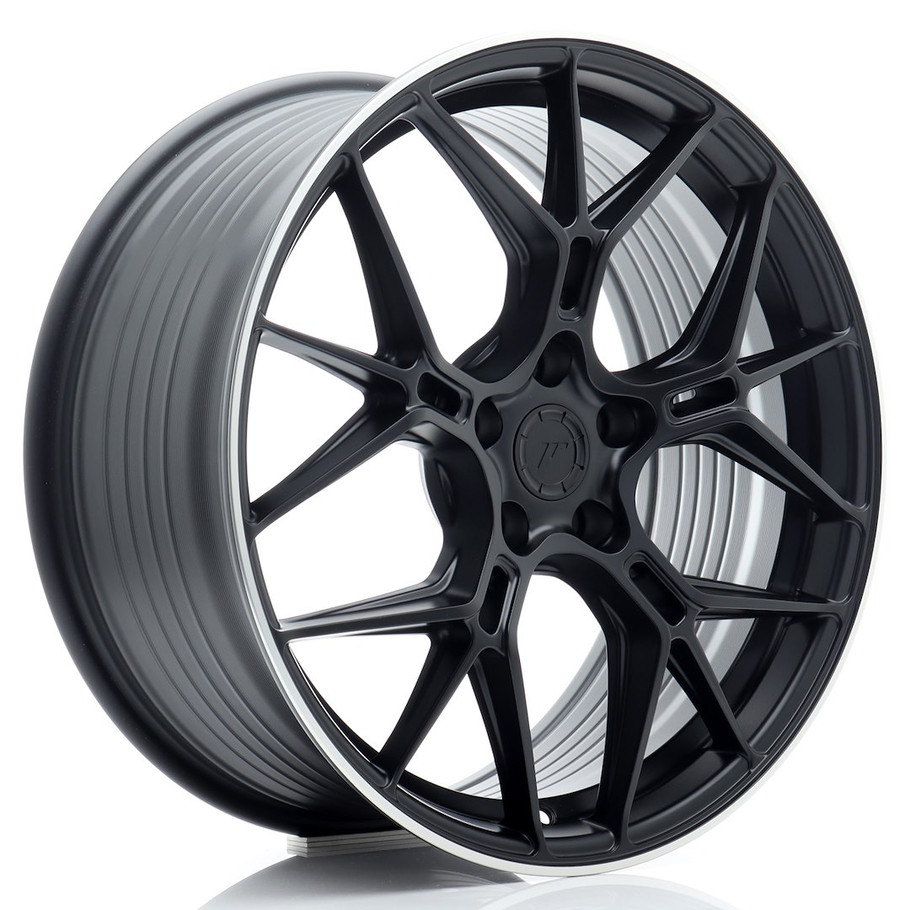 JR Wheels JR51 19x8.5 ET45 5x112 66.6mm Satin Black w/ Machined Lip
