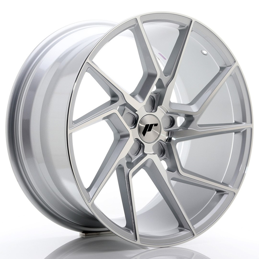 JR Wheels JR33 20x10 ET20-40 5H CUSTOM PCD 74.1mm Silver Machined Face