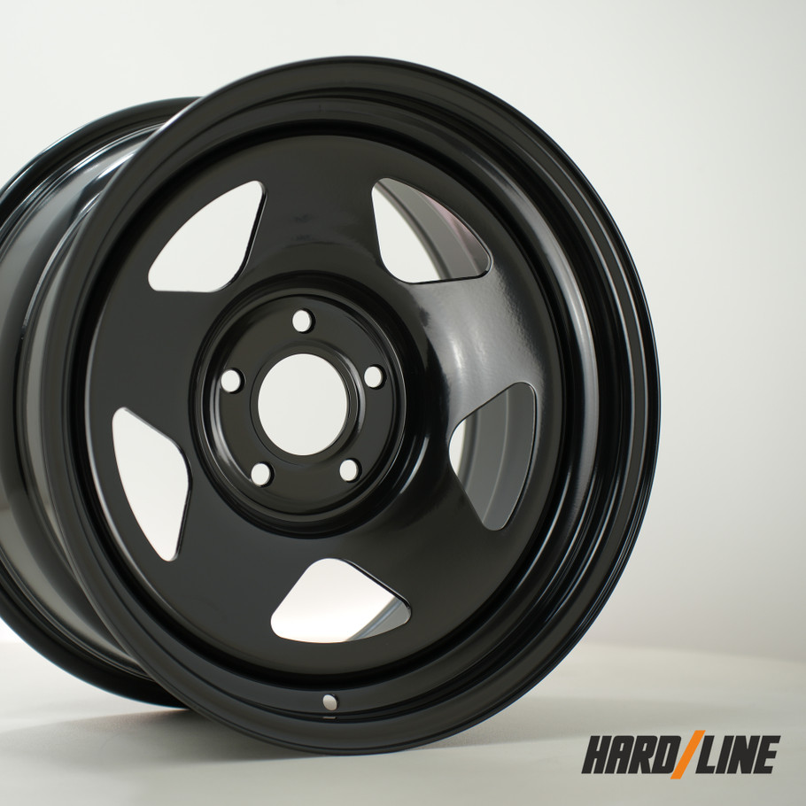 Hardline (Steel Wheels) SW 5 Spoke 17x9 ET22 5120 72.6mm Gloss Black (Load Rating 1200kg) (SW-5SPK9017K1P22PCYB0726)