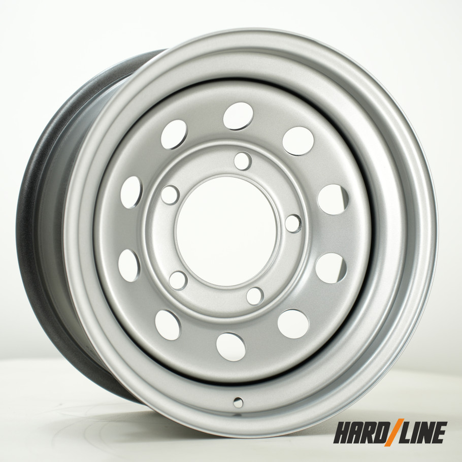 Hardline (Steel Wheels) SW Modular 16x8 ET0 5165.1 125mm Silver (Load Rating 1200kg) (SW-MODX8016L1P00PCPS125)