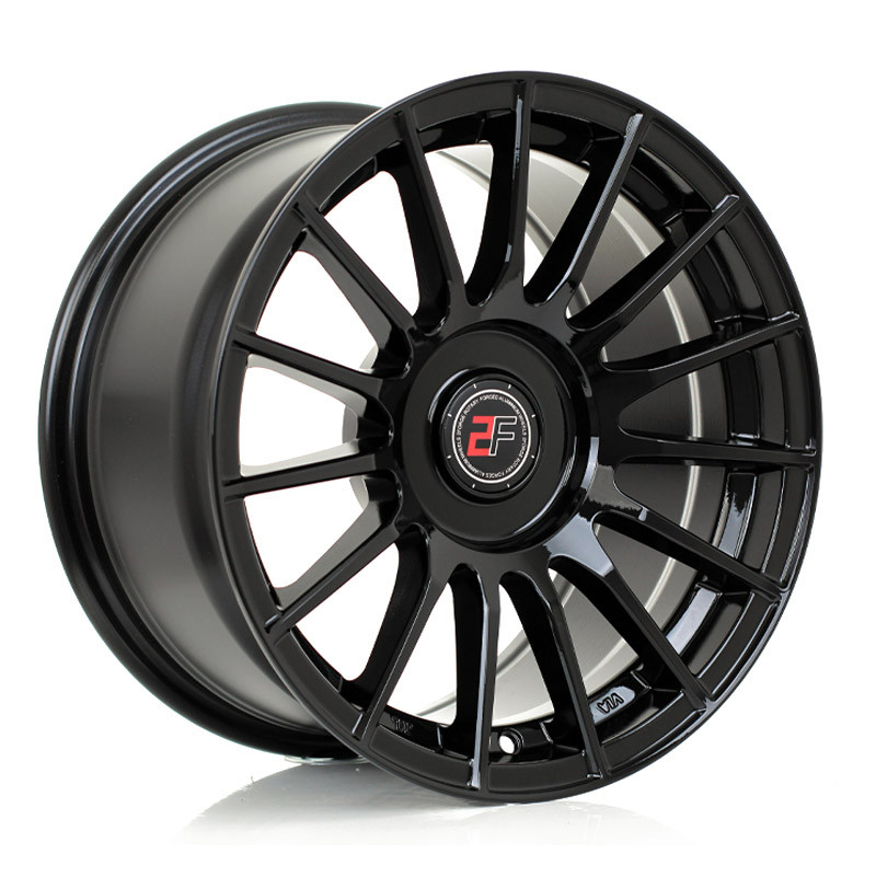 2FORGE ZF1 15x6 CUSTOM PCD ET15 to 40 GLOSS BLACK (Load Rated 690kg) www.srbpower.com