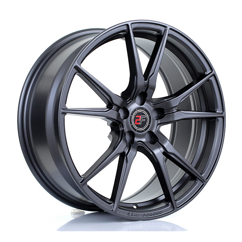 2FORGE ZF2 19x8.5 CUSTOM PCD ET15 to 45 MATT GUNMETAL (Load Rated 850kg) www.srbpower.com