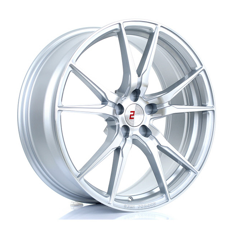 2FORGE ZF2 20x8.5 CUSTOM PCD ET9 to 45 SILVER POLISHED FACE (Load Rated 850kg) www.srbpower.com