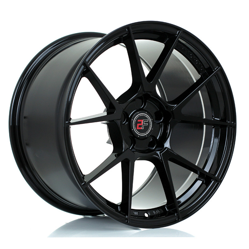2FORGE ZF6 19x8.5 CUSTOM PCD ET15 to 45 GLOSS BLACK (Load Rated 735kg) www.srbpower.com